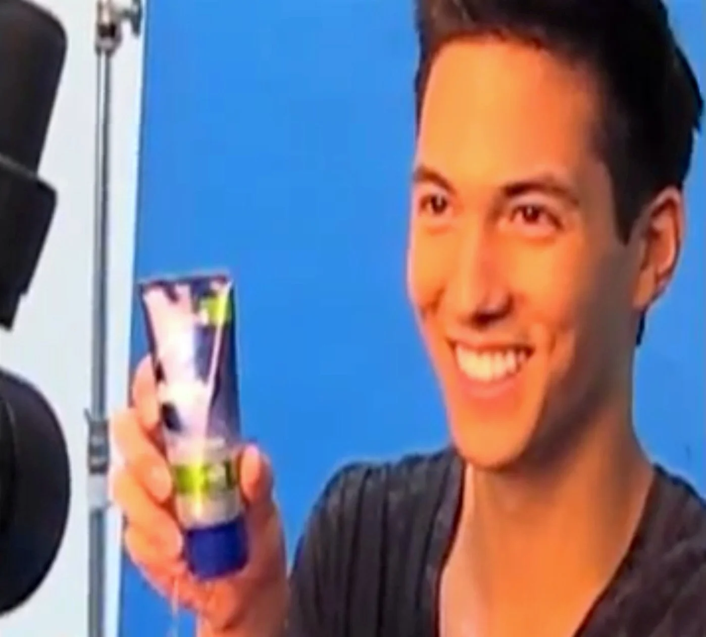 Kai behind the scenes for Gillette | Photo courtesy of Kai Braden