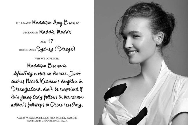 Maddison Amy Brown profiled in Miss Vogue | Miss Vogue Australia