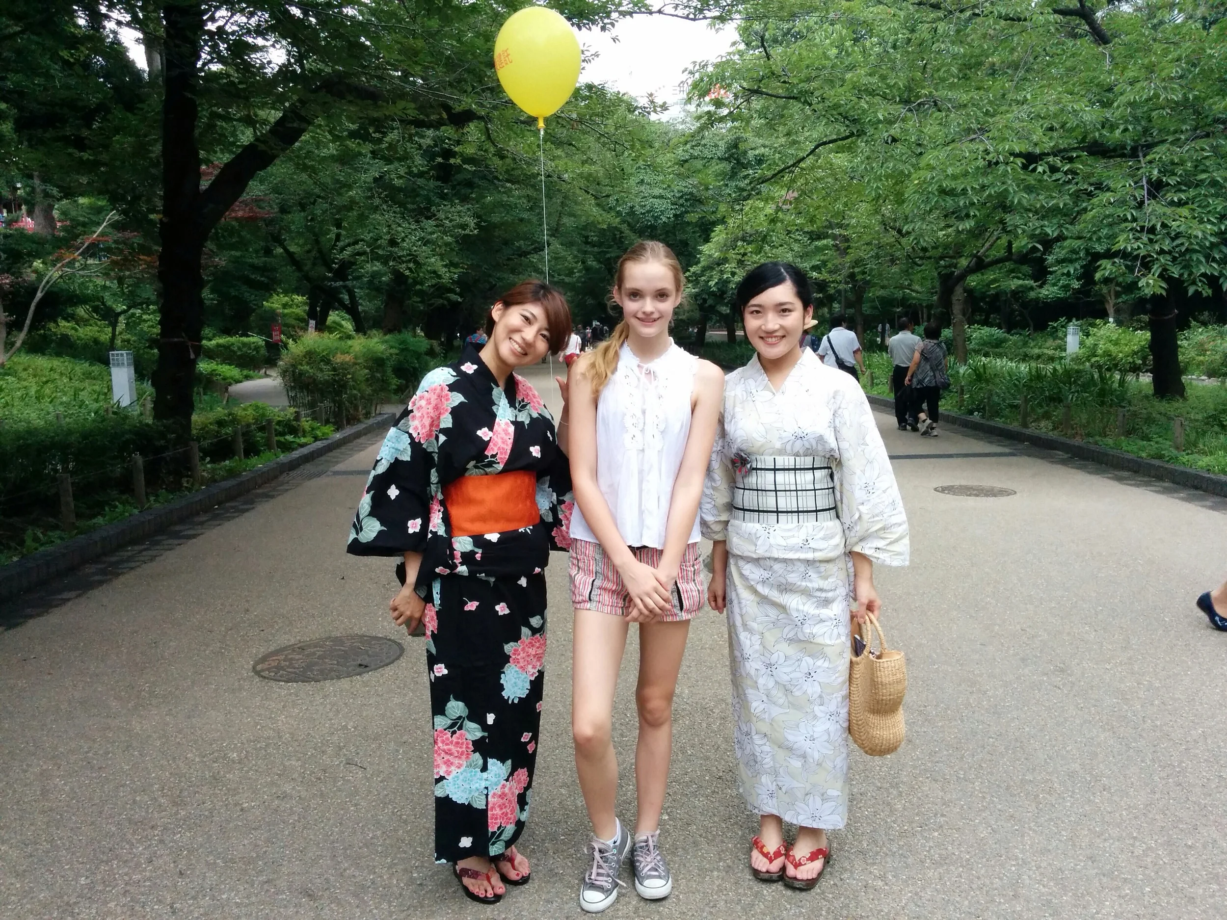 Claire with some new friends in Yoyogi Park, Tokyo | Courtesy of Claire Dawe-McCord