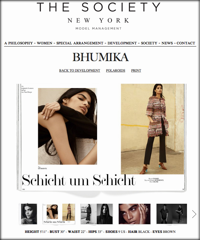 Screen shot from Bhumika's portfolio on The Society Management online | The Society Management