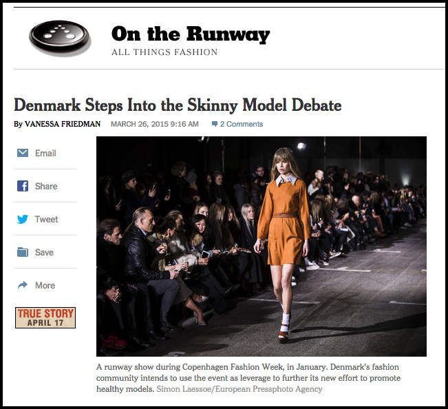 Screenshot of New York Times online