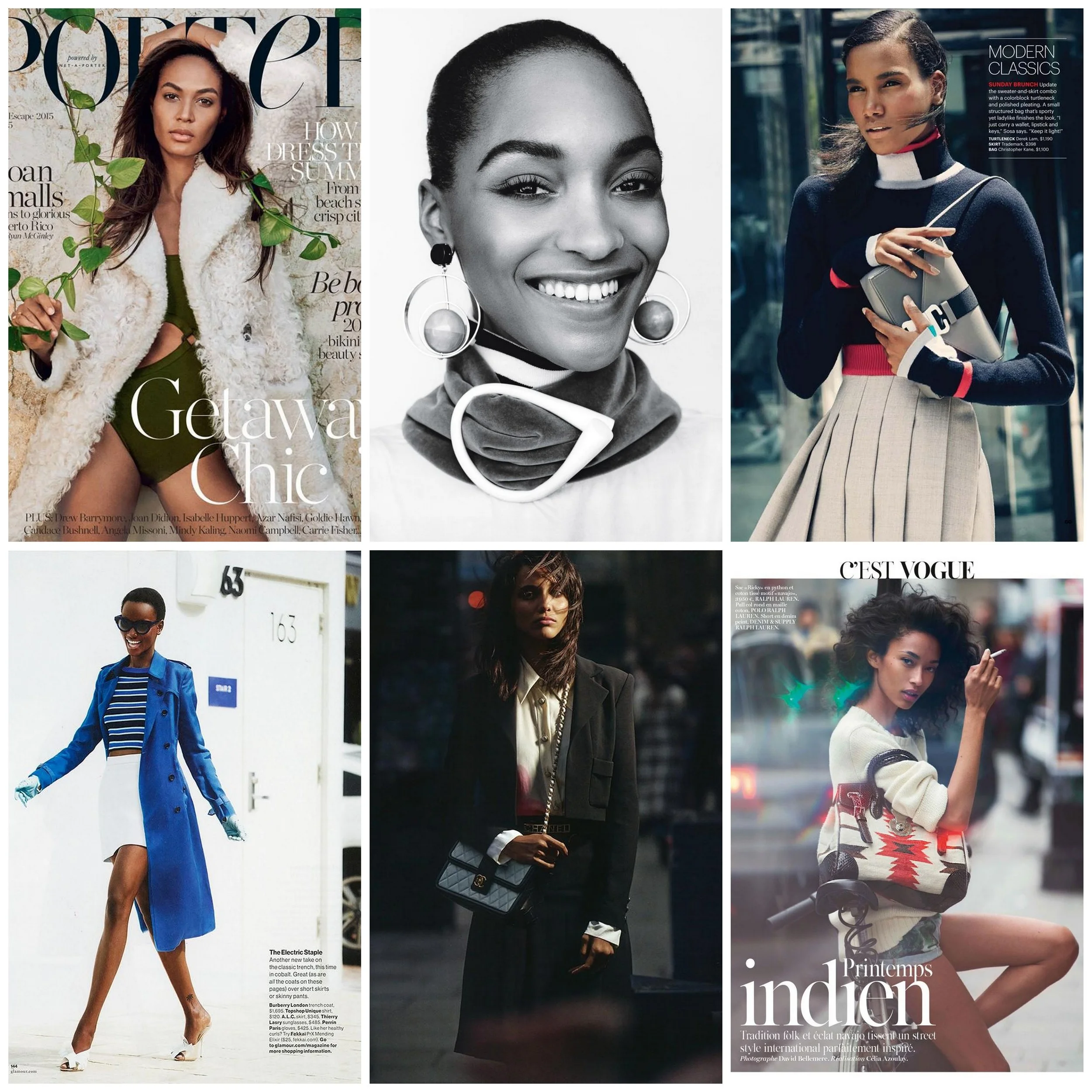 Joan Smalls, Jourdan Dunn, Arlenis Sosa, Anais Mali, Cora Emmanuel, and Harieth Paul are the six black women of 81 women on the Models.com "Money Girls" list. For image details, see below. 