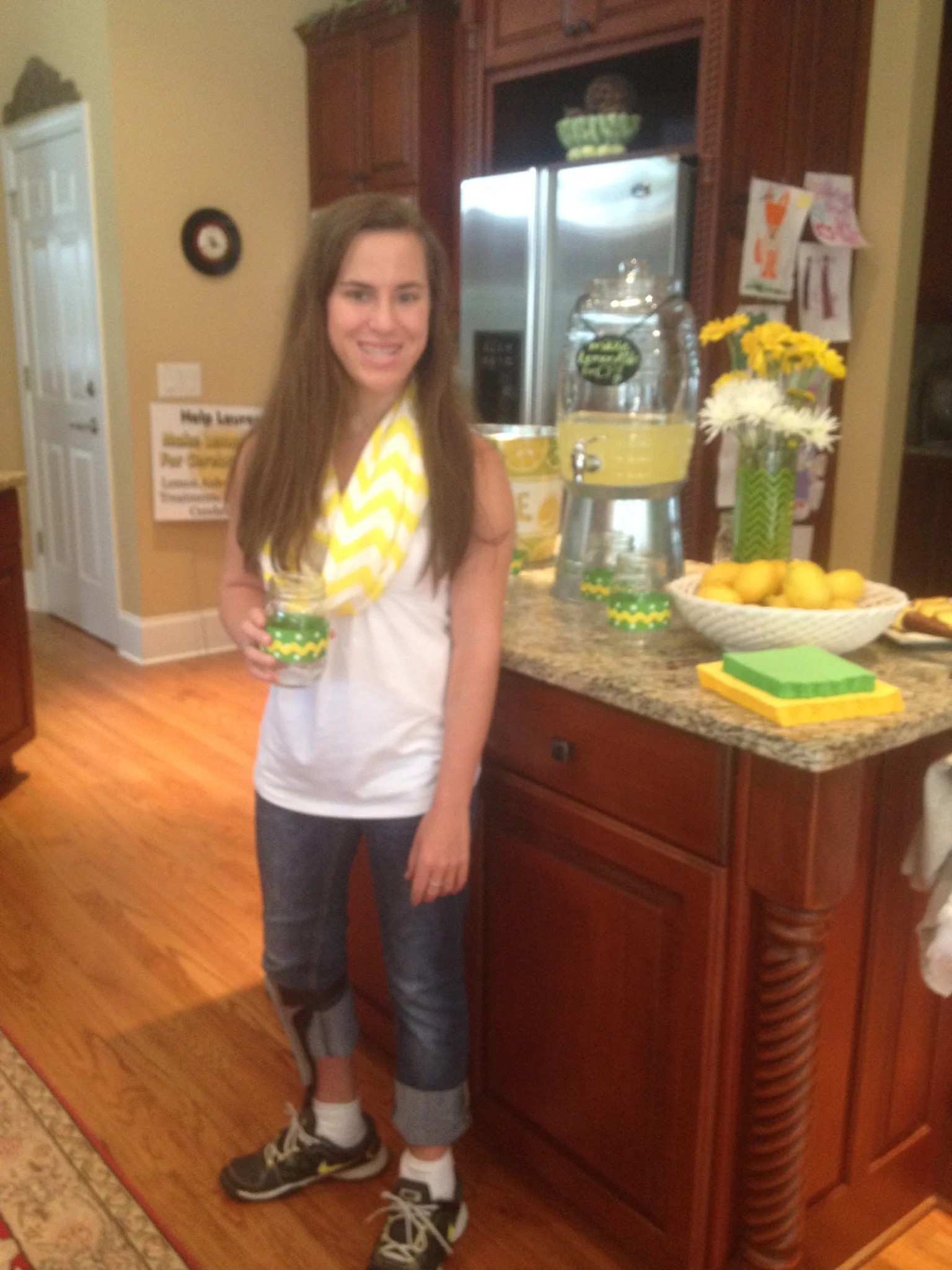 Lauren gearing up to make LemonAide!