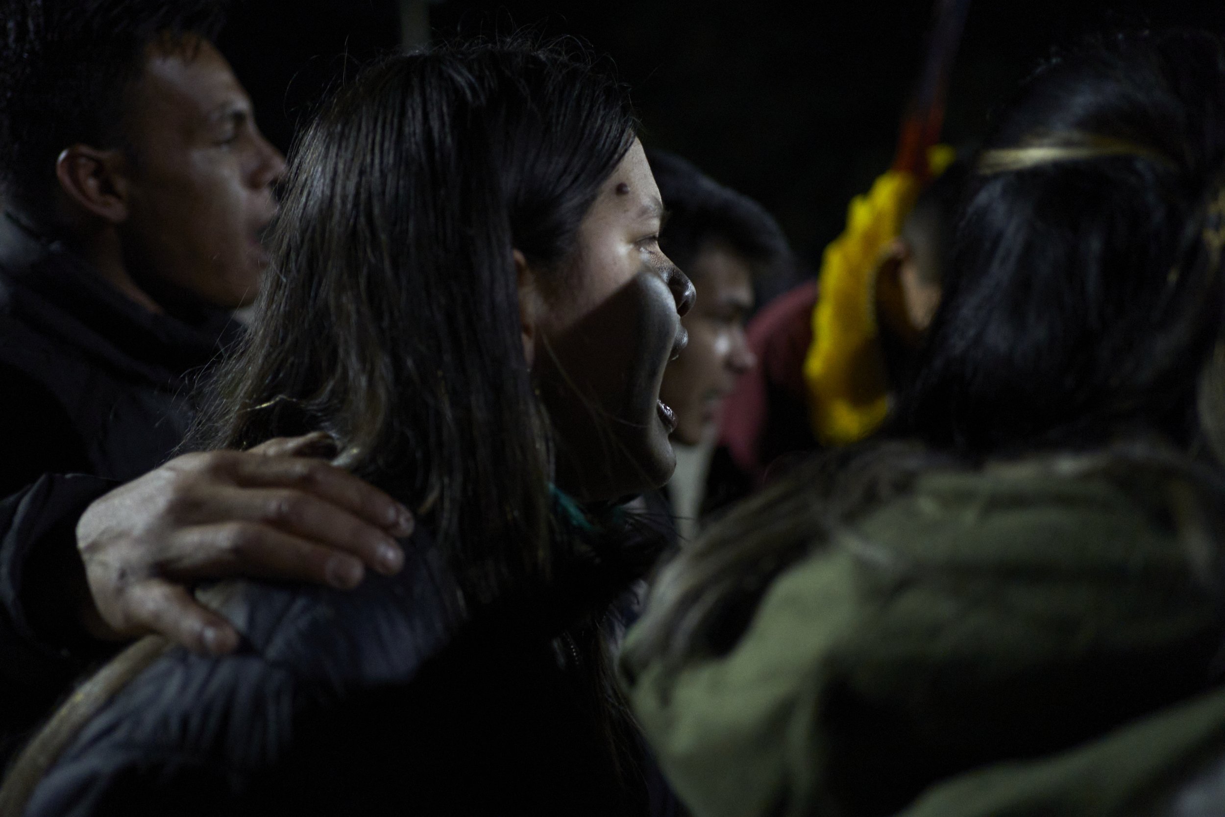 Teens dance and sign Xokleng songs, reclaiming their land, at the indigenous High-school Laklanó, inside the Ibirama-Laklãnõ Indigenous Territory.