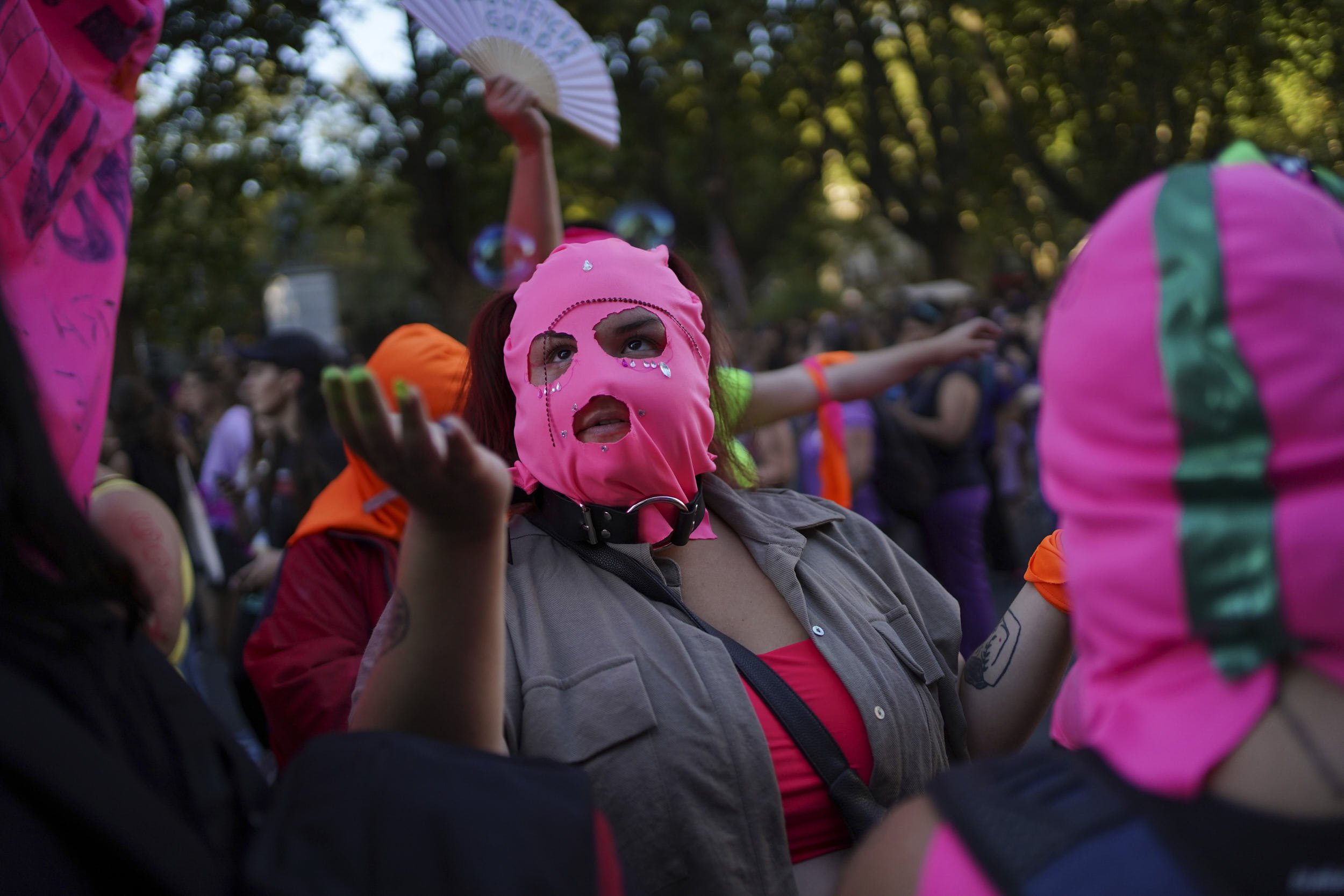 March on International Women's Day, in Montevideo, Uruguay March 8, 2022. REUTERS/Mariana Greif