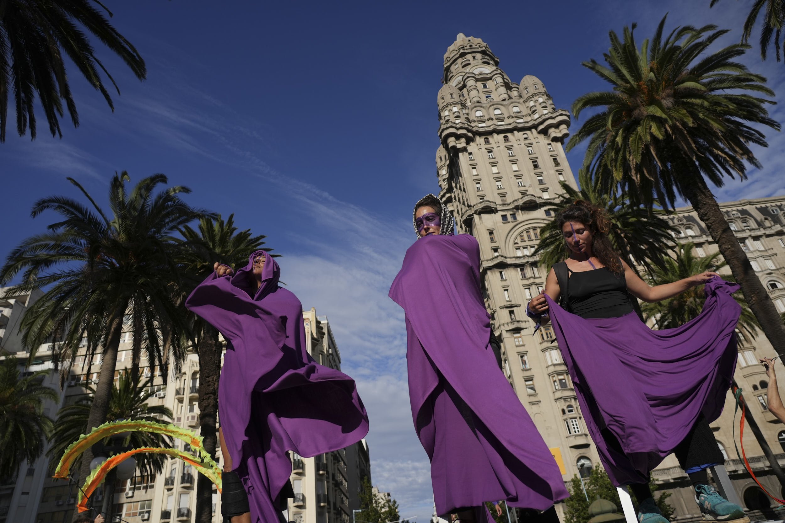 March on International Women's Day, in Montevideo, Uruguay March 8, 2024. REUTERS/Mariana Greif