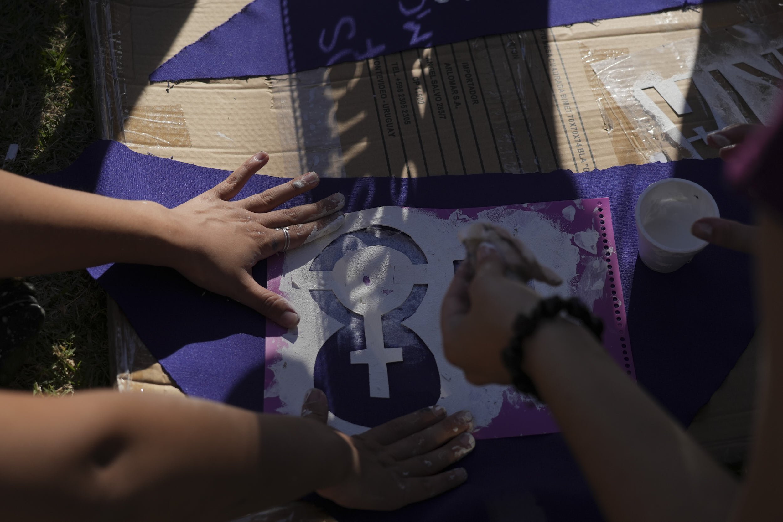 March on International Women's Day, in Montevideo, Uruguay March 8, 2024. REUTERS/Mariana Greif