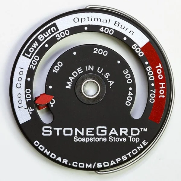 StoneGard Stove Top Thermometer for Soapstone Woodstoves
