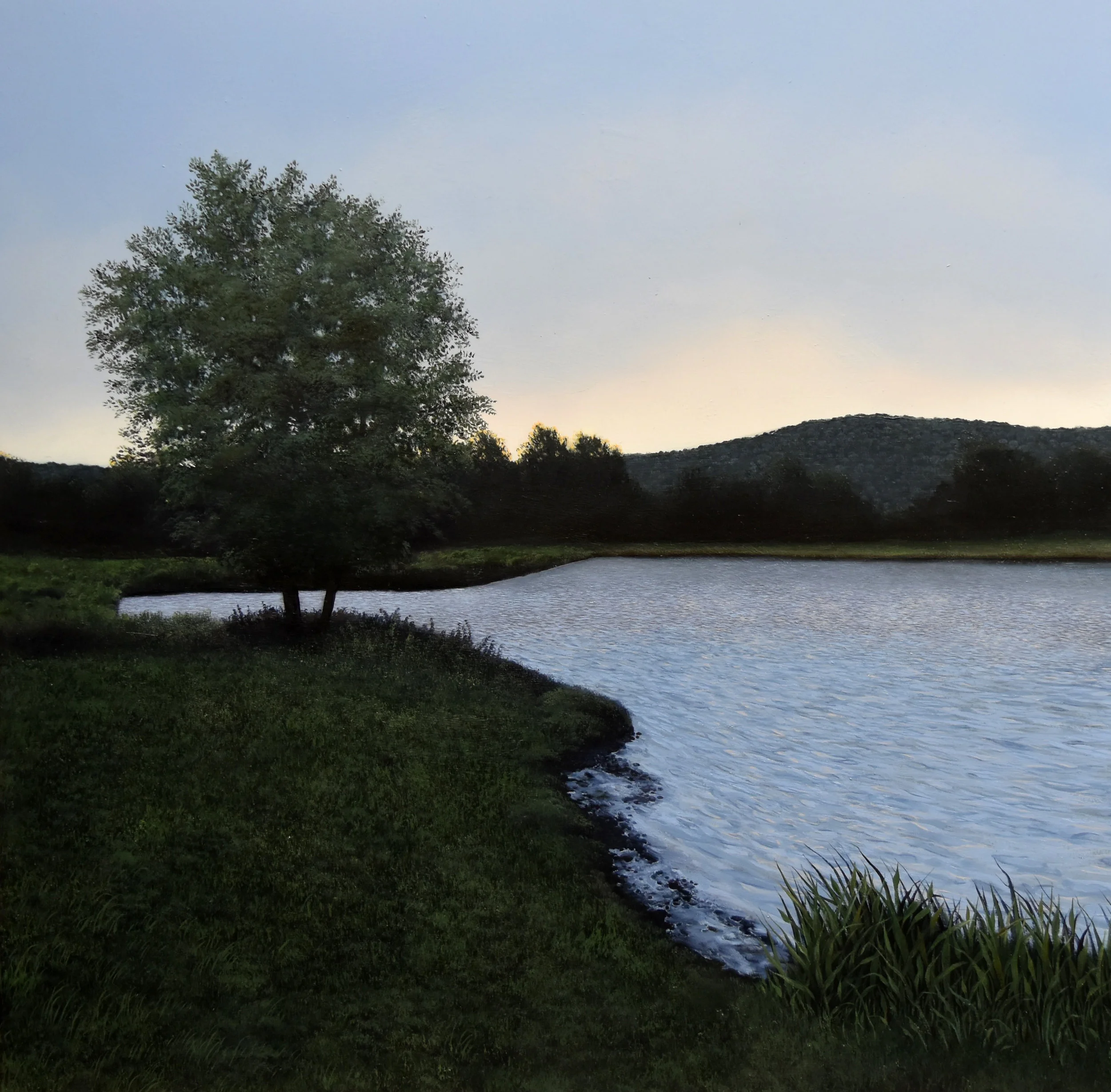 Let This Darkness Be A Bell Tower, oil on panel, 16” X 16,” available from Garvey|Simon