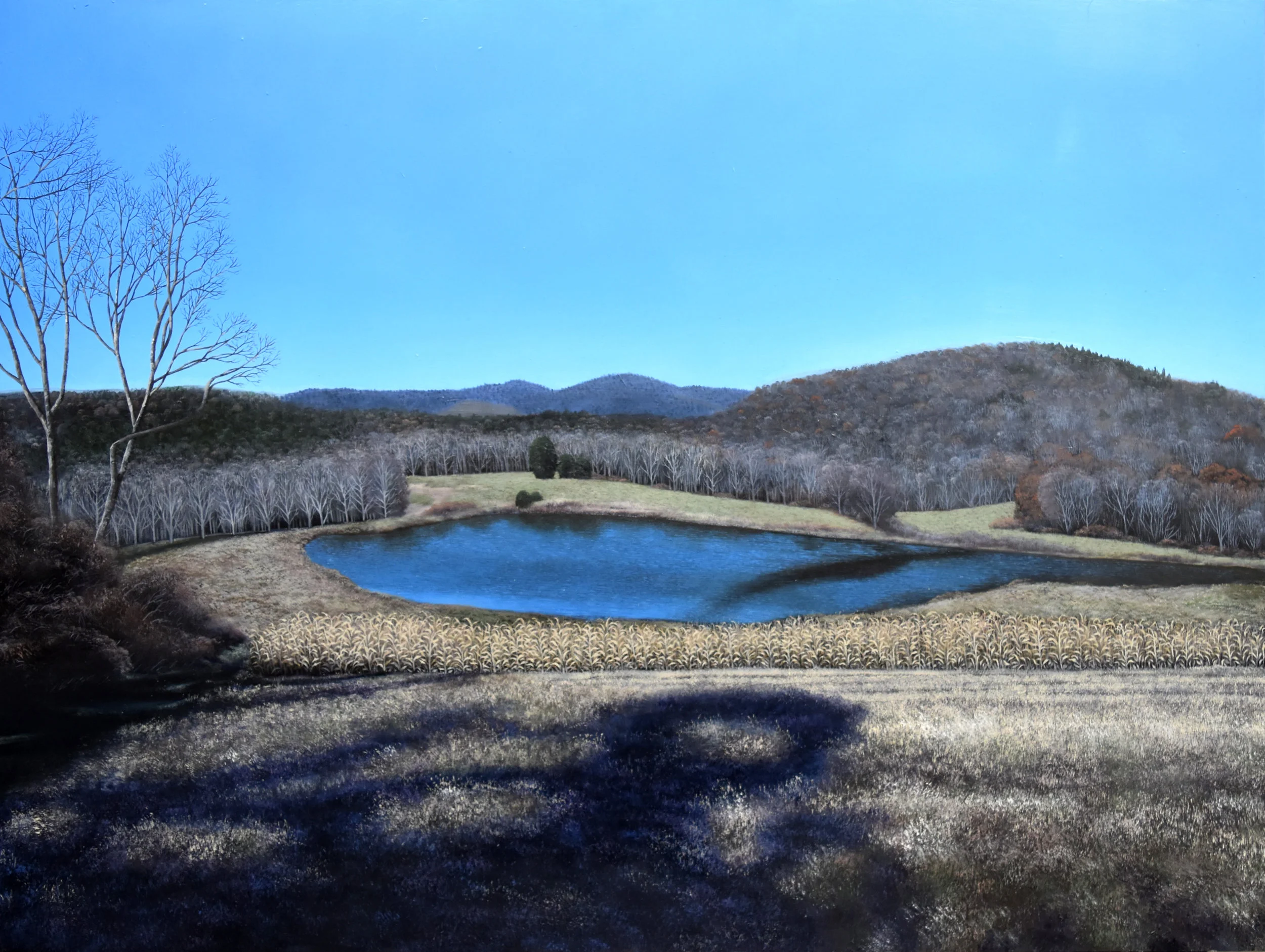 On The Last Hill That Shows You All Your Valley, oil on panel, 18” X 24,” framed. Available through Carrie Haddad Gallery