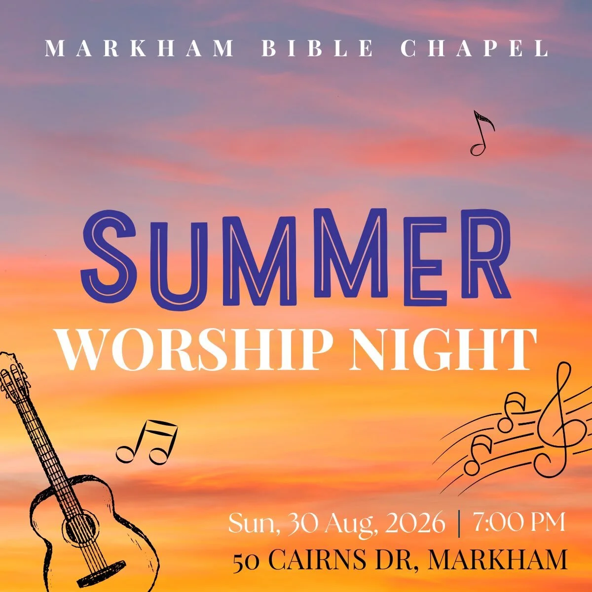 Summer Worship Night -  Aug 30th, 7pm