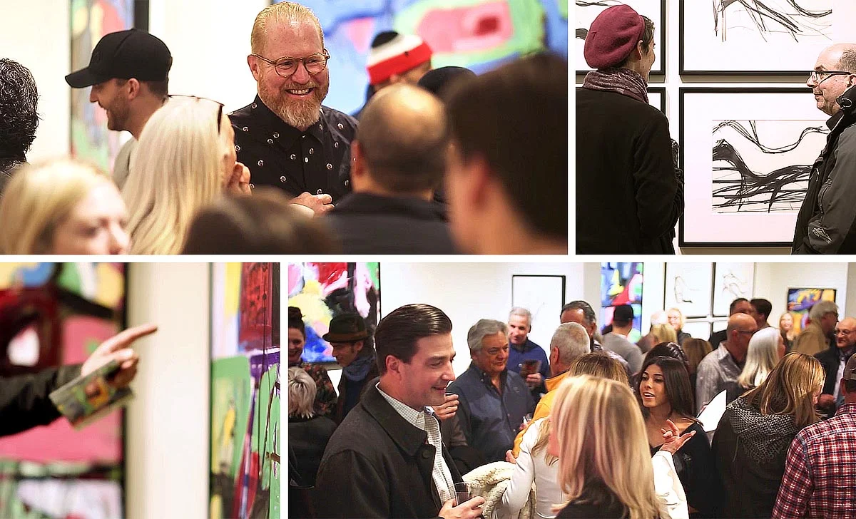 Opening reception, Jim Watt top, photos by Chris Bahr