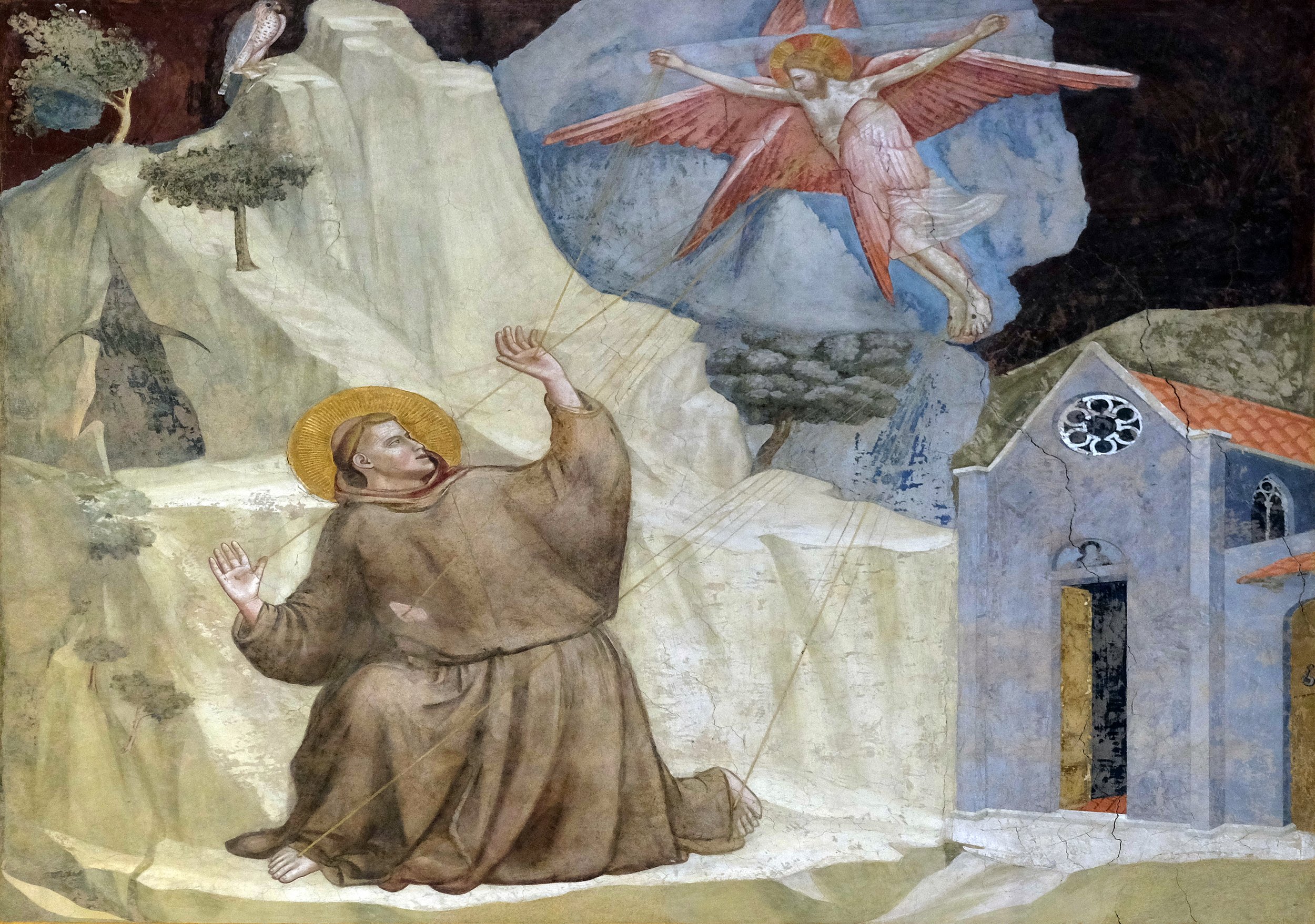 St Francis receiving the stigmata by Giotto in santa croce.jpg