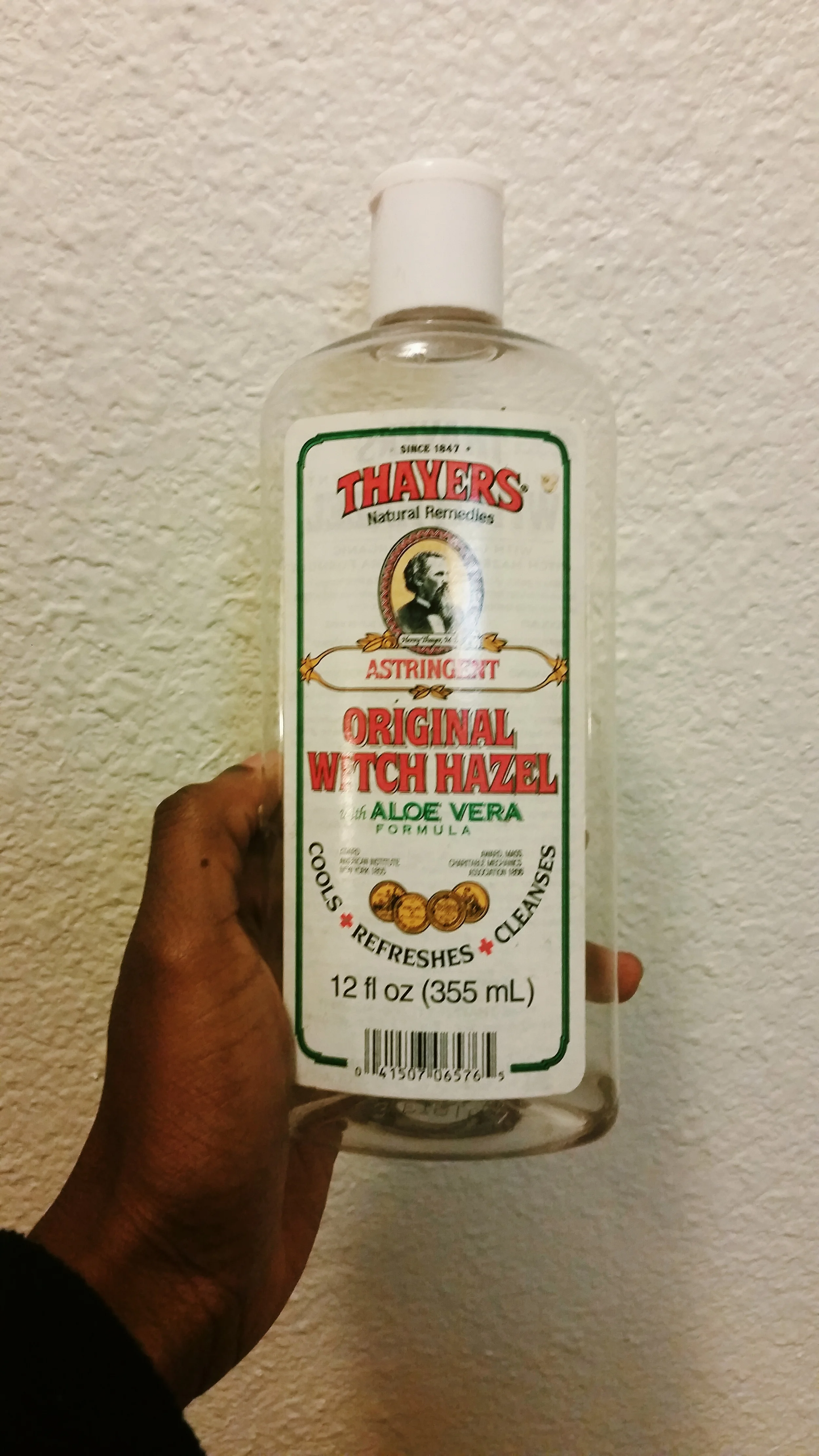 After I exfoliate, I cleanse my skin with Witch Hazel. It's all natural, evens out my skin tone and calms any irritation. I do this two times per day.