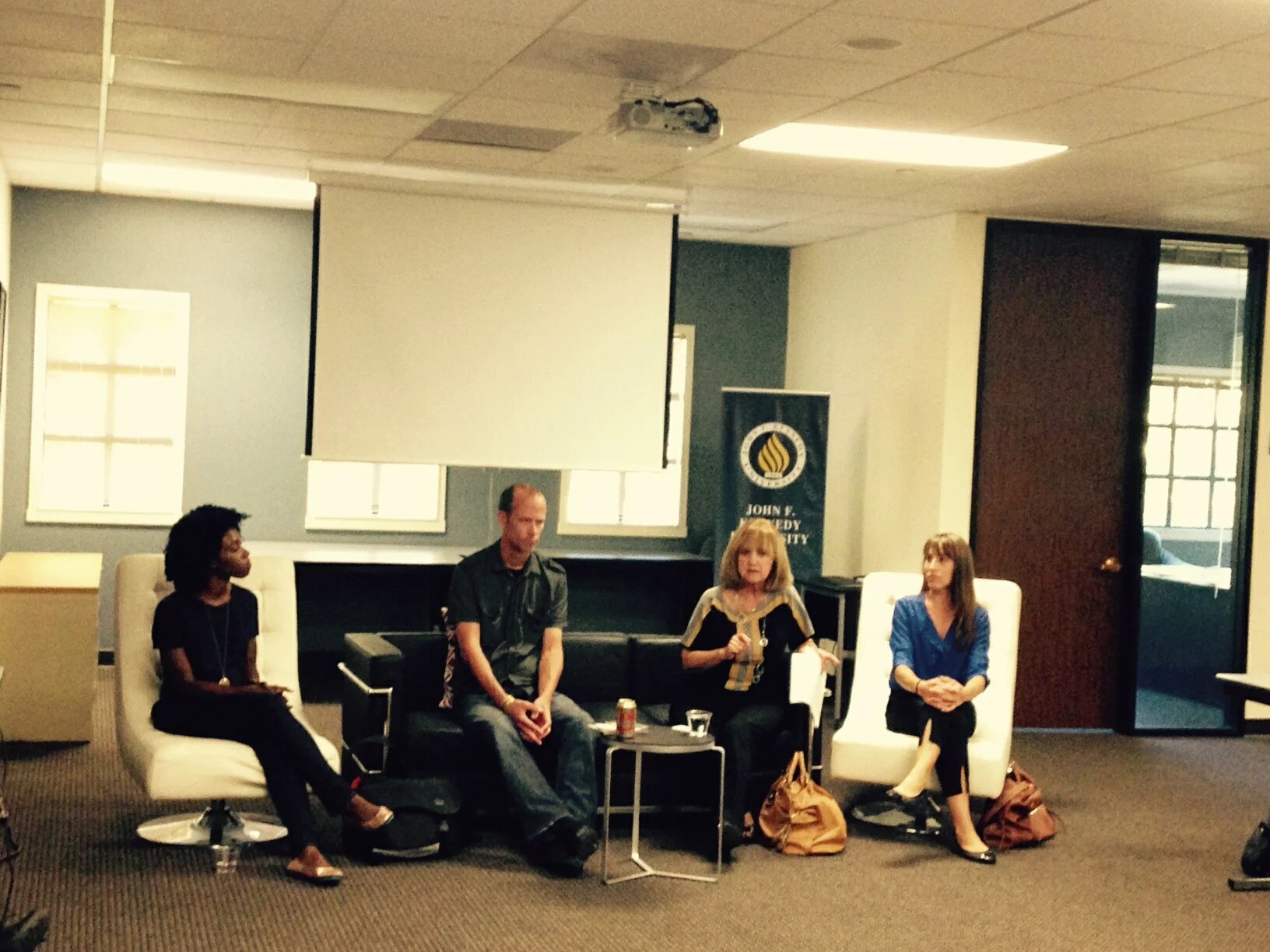 (L-R): Myself, Brian McKeown of Kiva, Becky from Heritage of Commerce, and Corinne Gentile of Working Solutions.