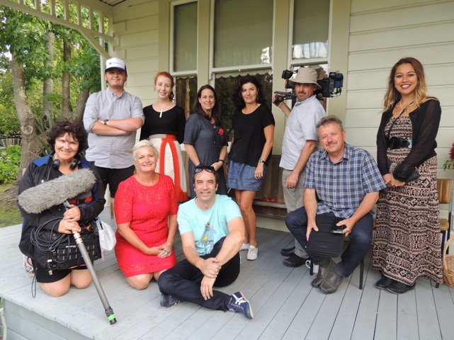 Eric Millet (front centre) with the rest of the Heritage Rescue production team