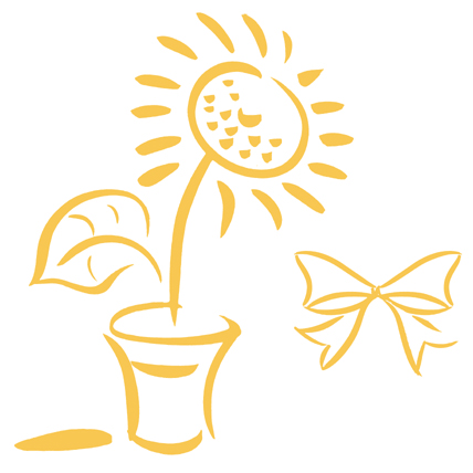 Sunflower birth announcement graphics