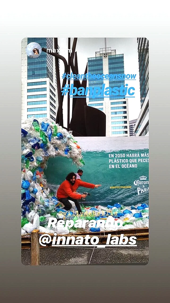 Acción INNATO: Corona. El plástico no pertenece al océano.