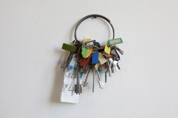 Rossella Biscotti, "The Trial" 2011. Keys taken from the high-security courthouse in Foro Italico, Rome.