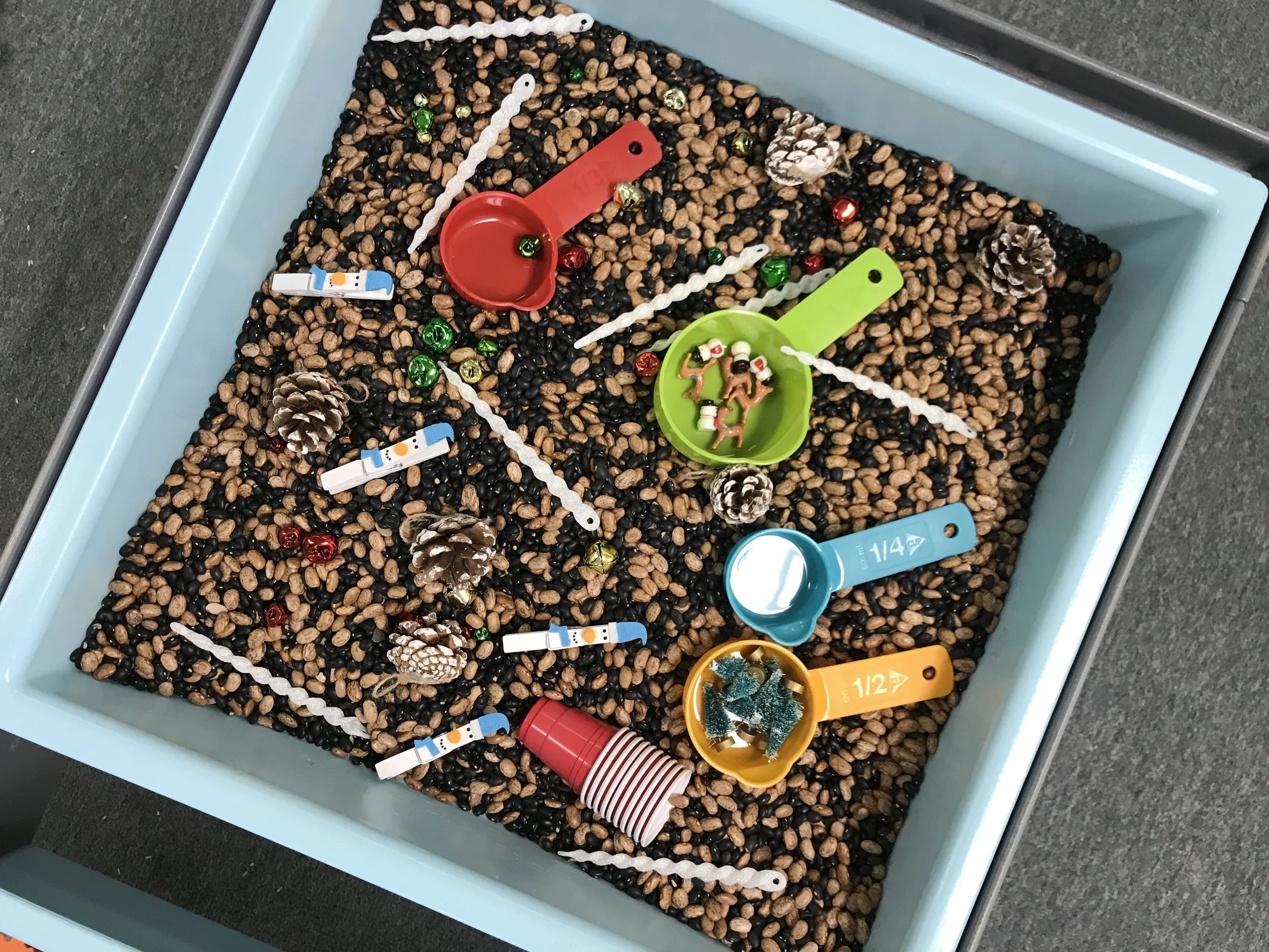 Holiday Sensory Bin Bluegrass Therapy Group