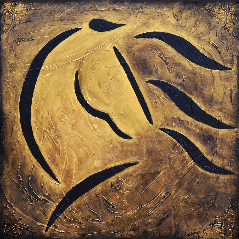 Spirit Horse in Gold