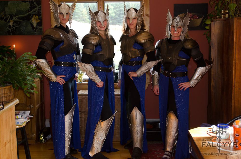left to right: Myself, Kaylee Clark, Lydia Spencer, and Elisha Harvey wearing our costumes for the first time. Photo taken by Unicovia Pictures.