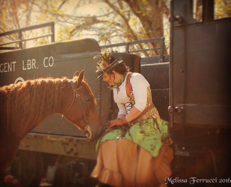 Heather Hayes with her Azteca mare Sadie.