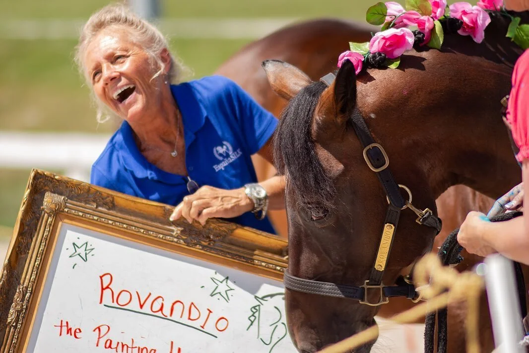 Love this special lady! 💙 Trudy Midas is the amazing force behind @espanasilk natural equine products. She is one of the kindest, most supportive humans I have ever met and I am honored to be a part of her team. 💙She treats all of her sponsored rid
