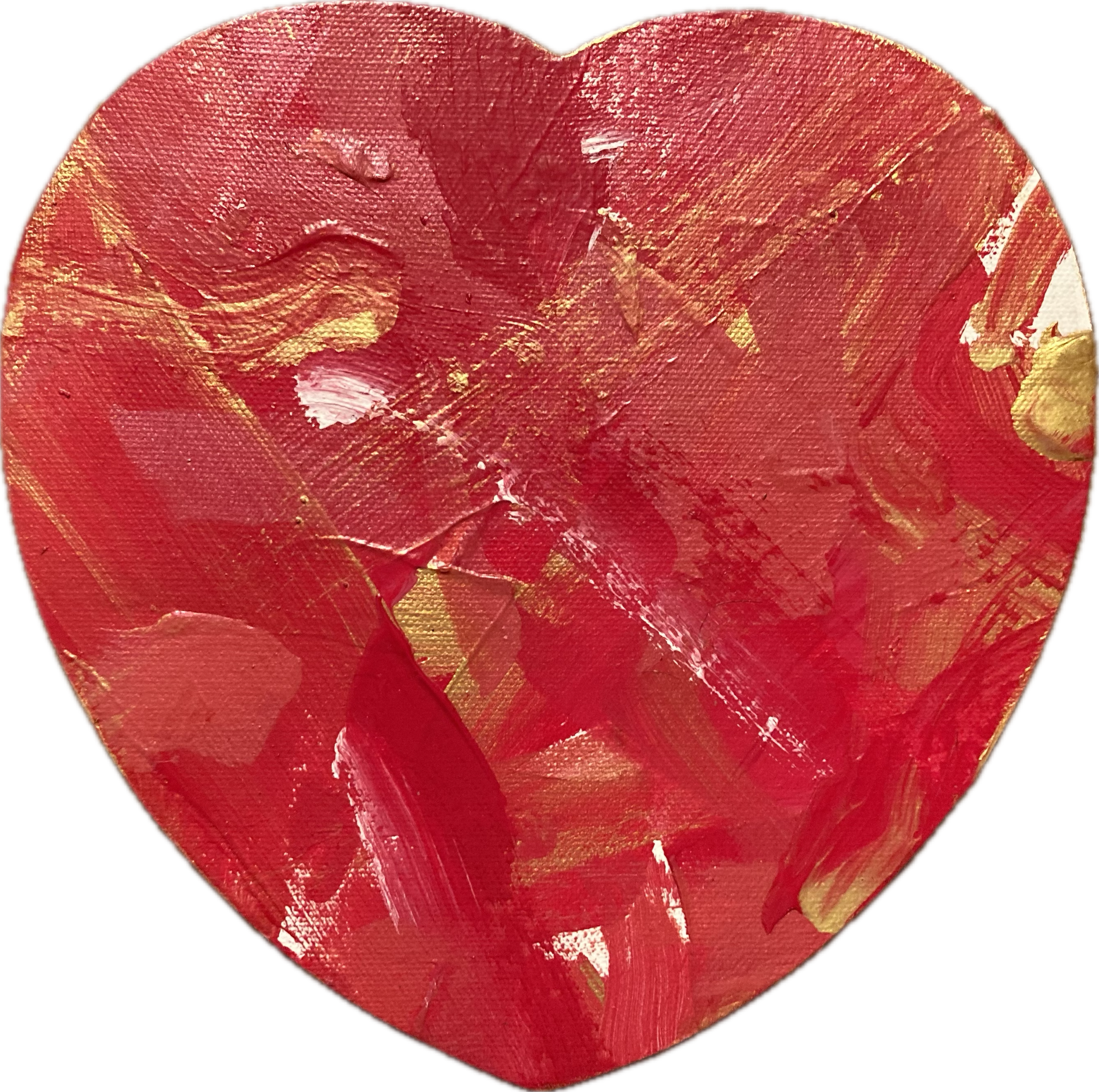 Red Heart Canvas - 8 x 8