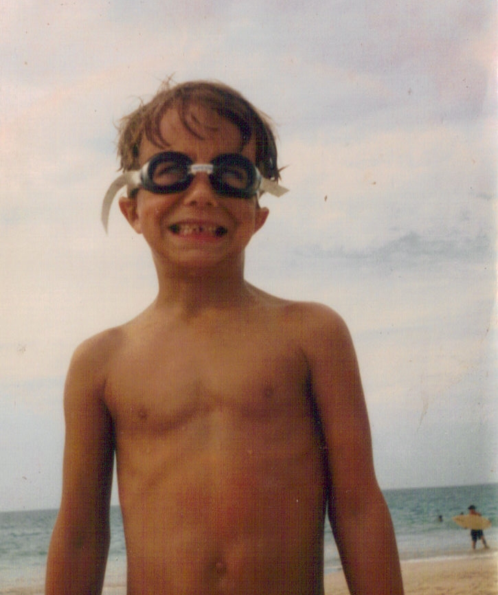 My sweet little boy long ago on the beach at Kailua Kona, HI