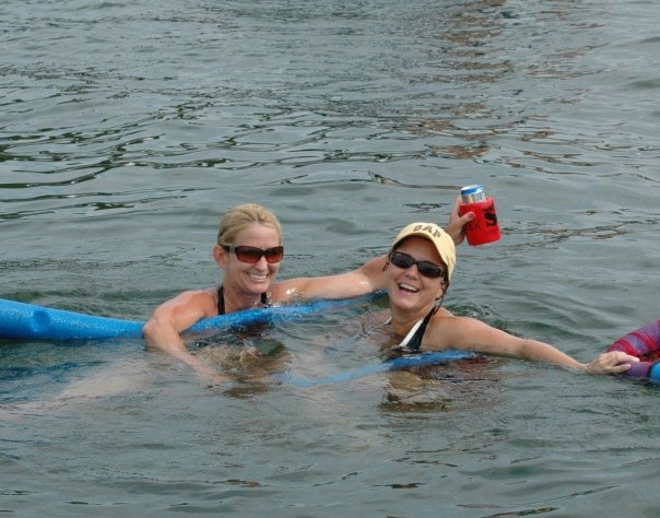 Marci and me on Greers Ferry Lake in Arkansas where she now lives.