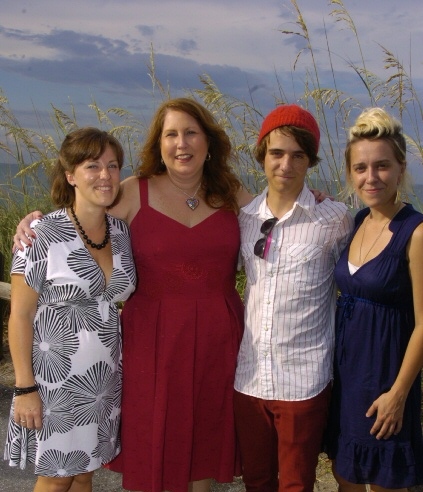 Auntie Belinda with her fan club, my children.