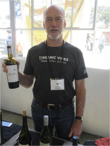  There's a good reason why Joel Clark, Brand Ambassador for Fetzer Vineyards is smiling. He's holding the best Merlot at the event. Look around and you'll find this 2014 organic Merlot fairly priced because the parent company, Concho y Toro, has a commanding marketing presencw