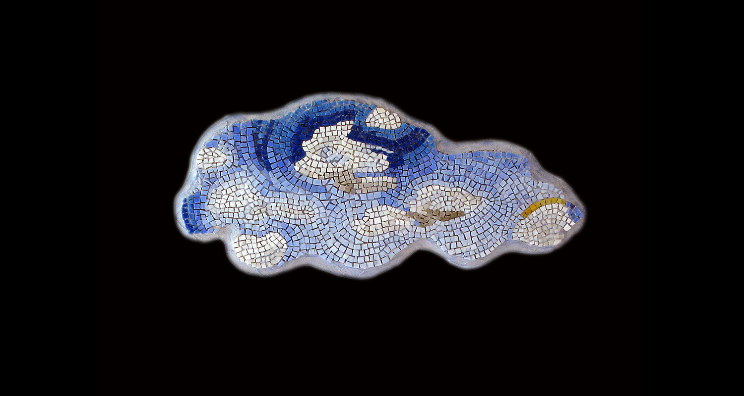 A Silver Lining.8x17". Italian glass smalti, marble.