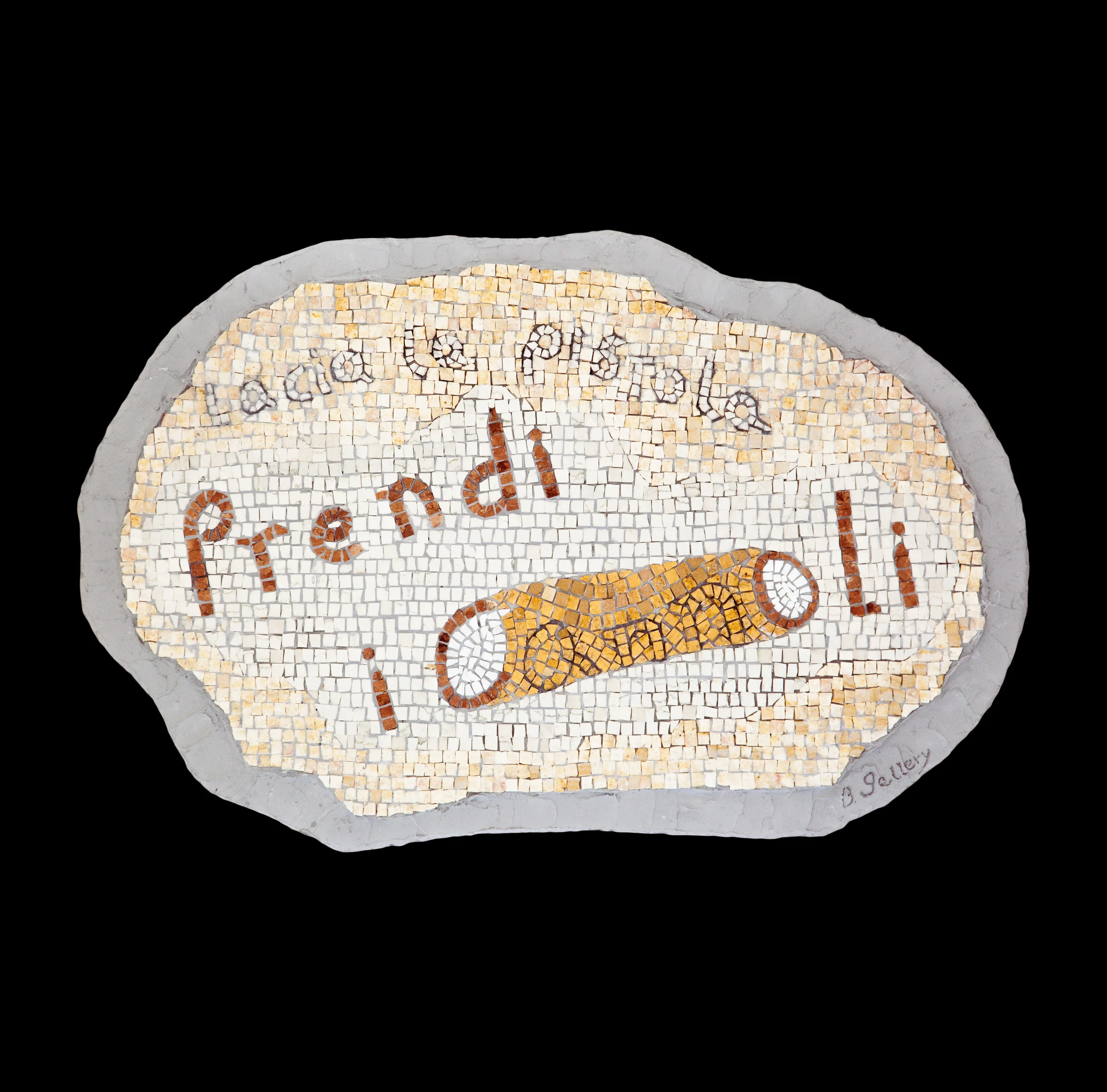 Take The Cannoli. 18x28.5" Marble.