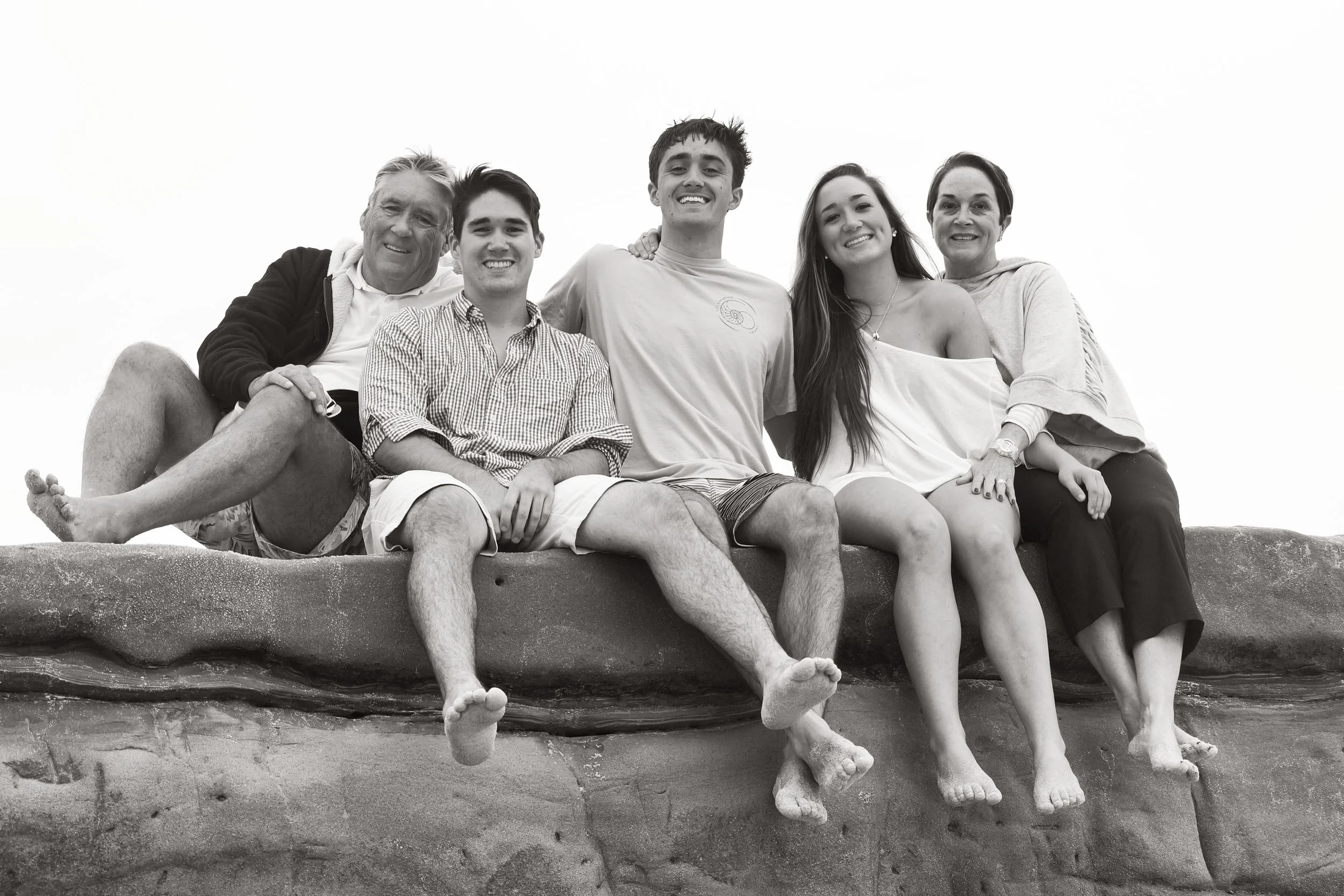 F25: Family Ledge (No Hat) b&w