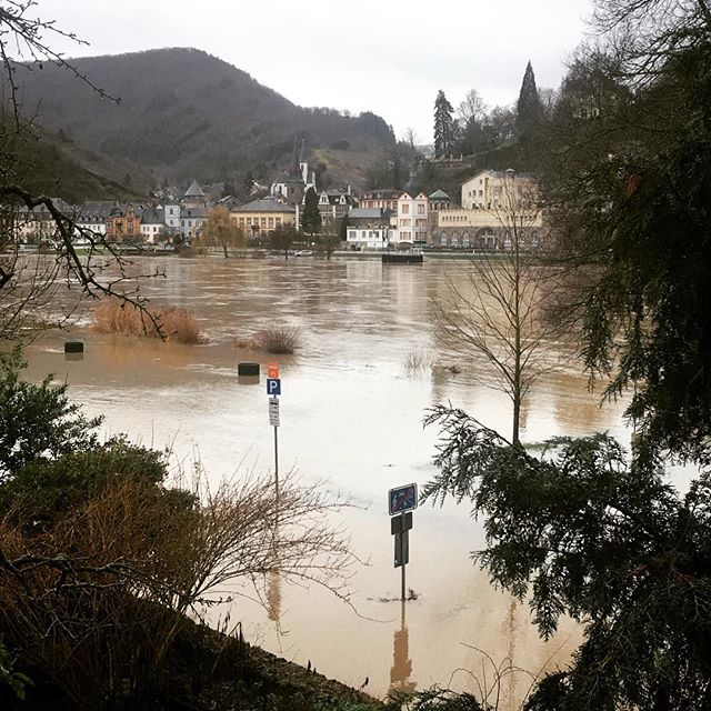 Hochwasser 2018. der Blick von unserer Terrasse 😉💦