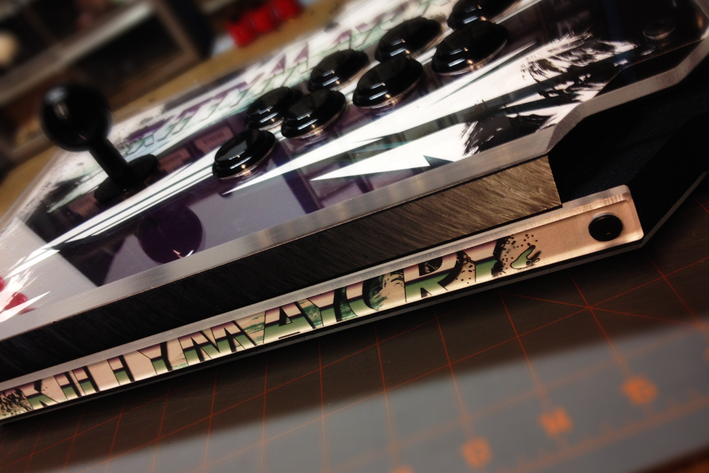The Artwork looks amazing behind the .25 acrylic with a 45 degree chamfer is so sick.