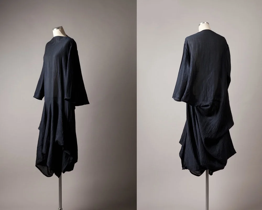 Navy Blue Dress Materials: Cotton Blend
Textile, Thread Techniques: Subtraction
Cutting Patternmaking, Garment Construction 2012 