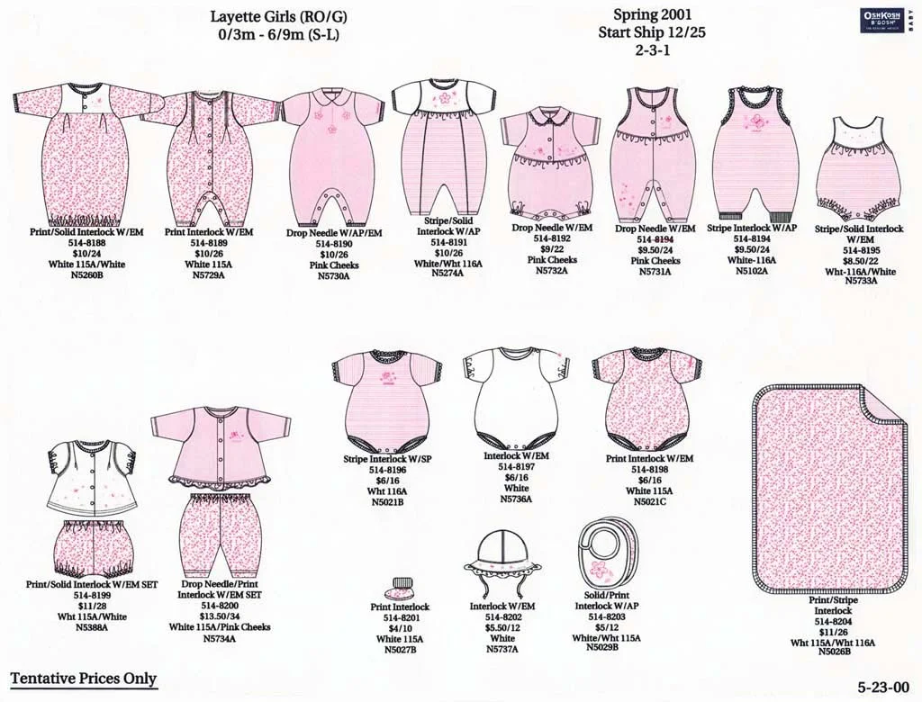 Oshkosh B’gosh Girls Layette Collection