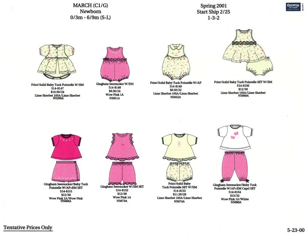 Oshkosh B’gosh Girls Newborn Collection