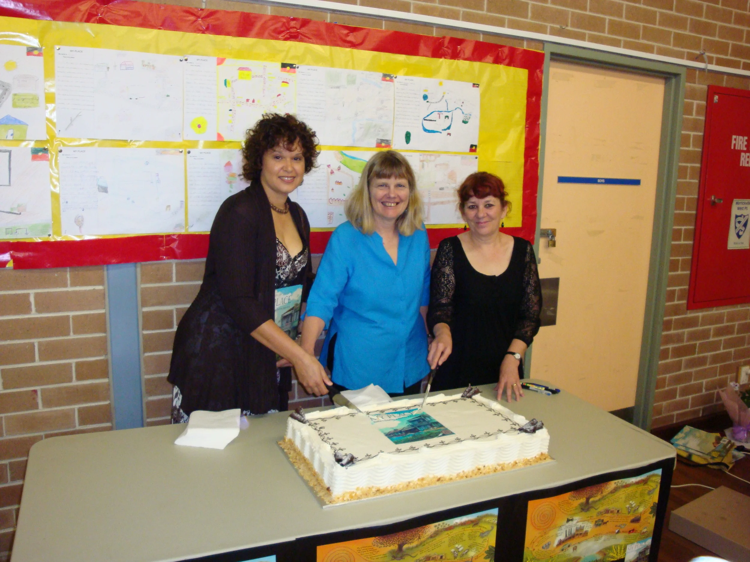 With Leah Purcell and Donna Rawlins at 20th birthday party for My Place (Copy)