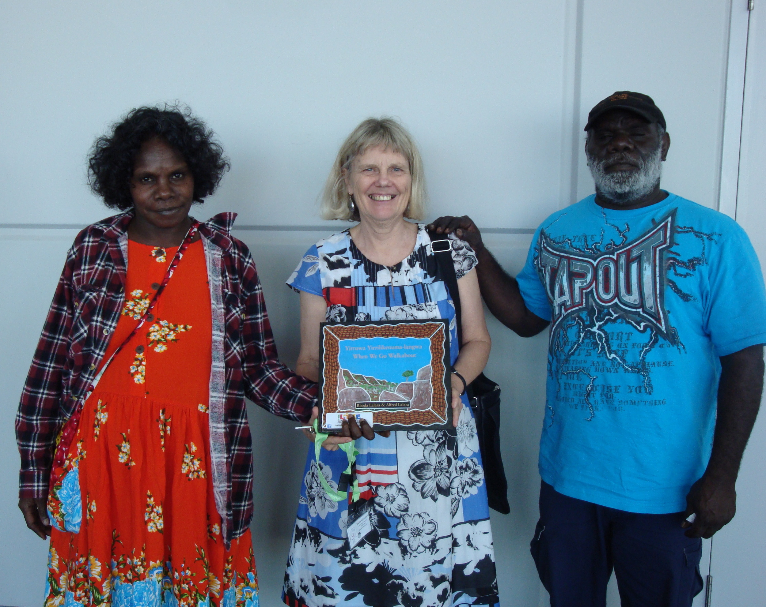 With illustrators Alice Durilla & Alfred Lalara at launch of When We Go Walkabout 2014 (Copy)