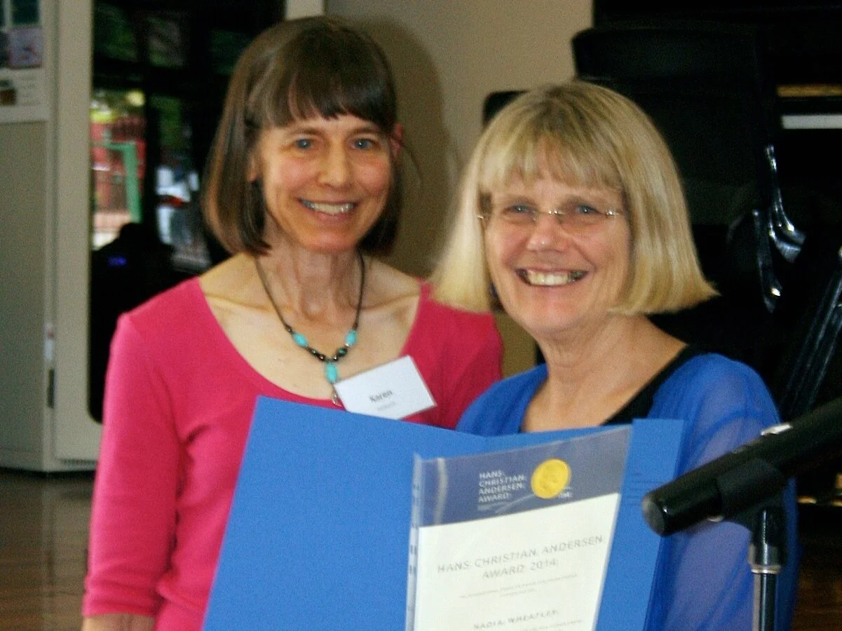 Receiving certificate for Hans Christian Andersen nomination at IBBY event, 2015. (Copy) (Copy) (Copy)