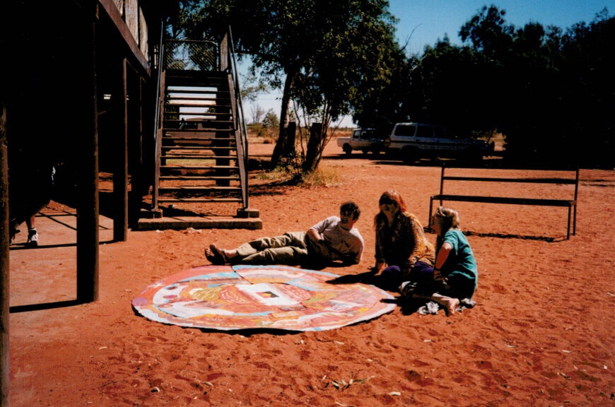 Papunya School, with Diane de Vere & Ken Searle, 1998.jpg