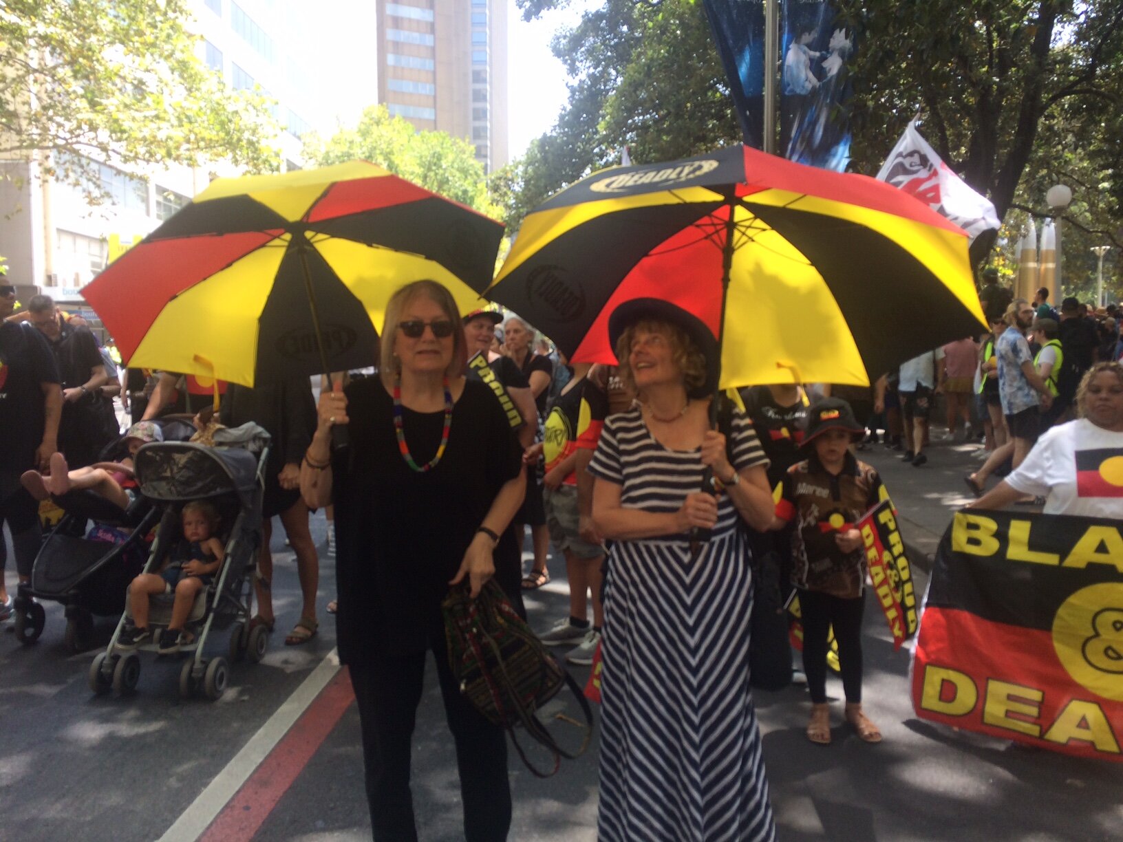 With Meredith Burgmann Invasion Day rally, Sydney, 2020.JPG