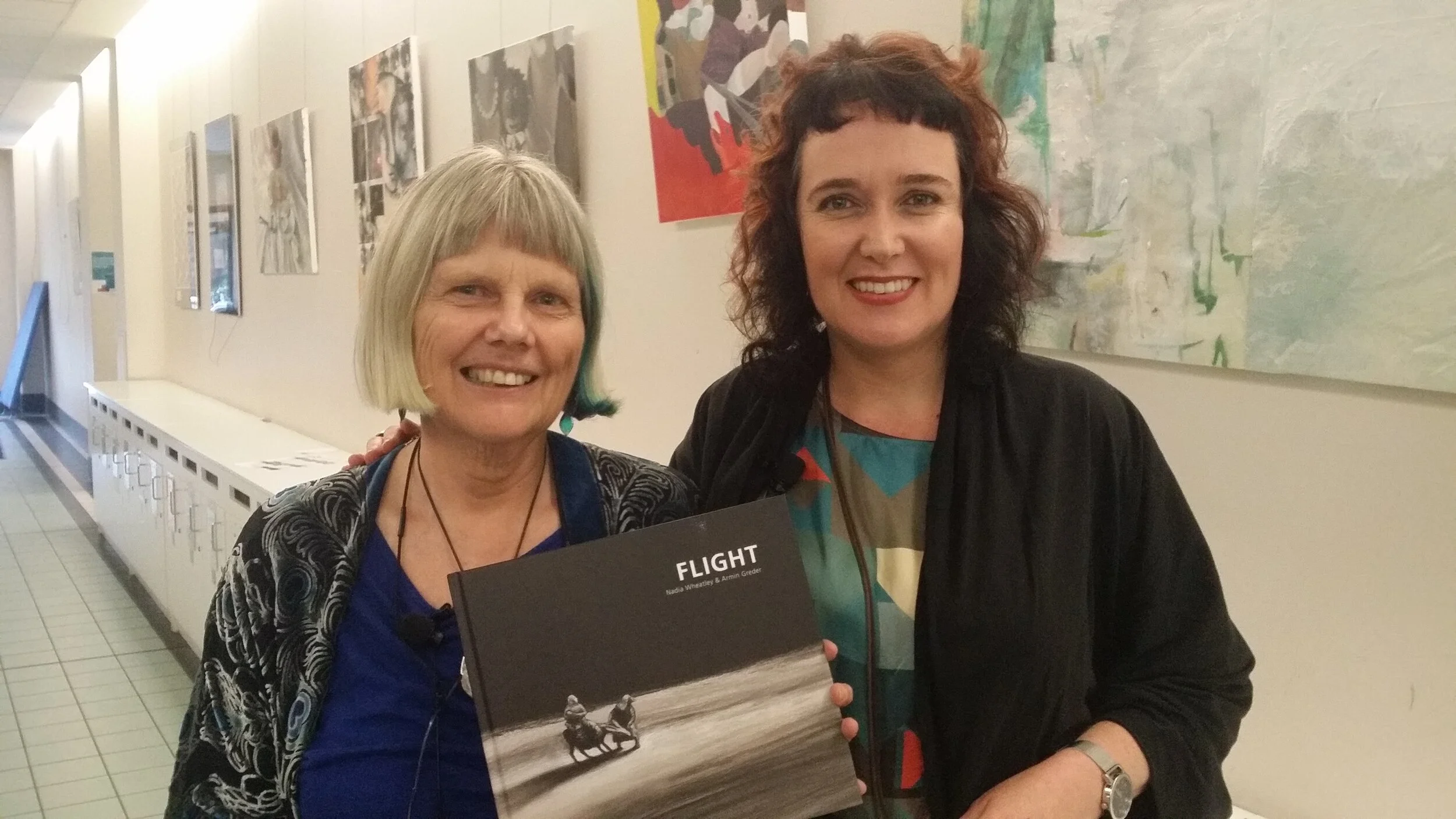 With Natasha Mitchell, at Launch of  'Flight' , 2015.jpg