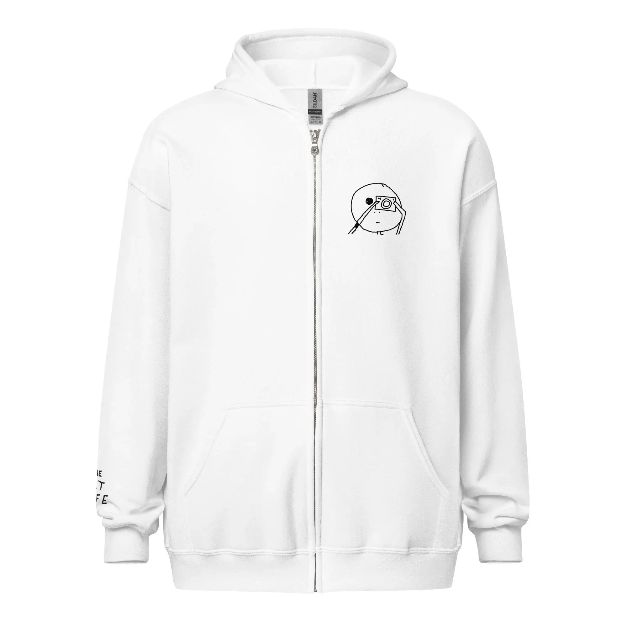 bsmitty white zip-up hoodie