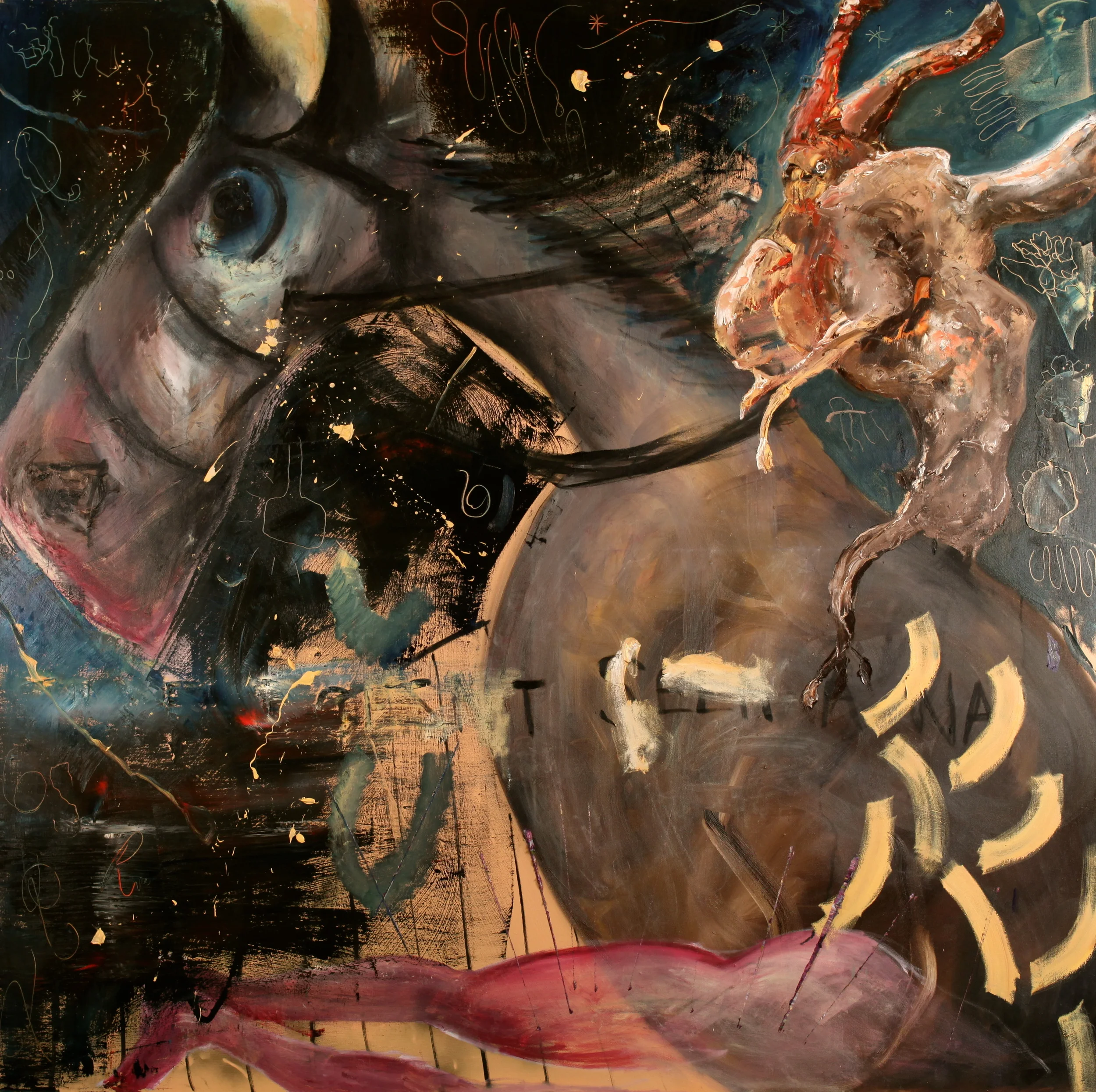'Renegade' 2014 Oil on canvas 182cm x 182cm