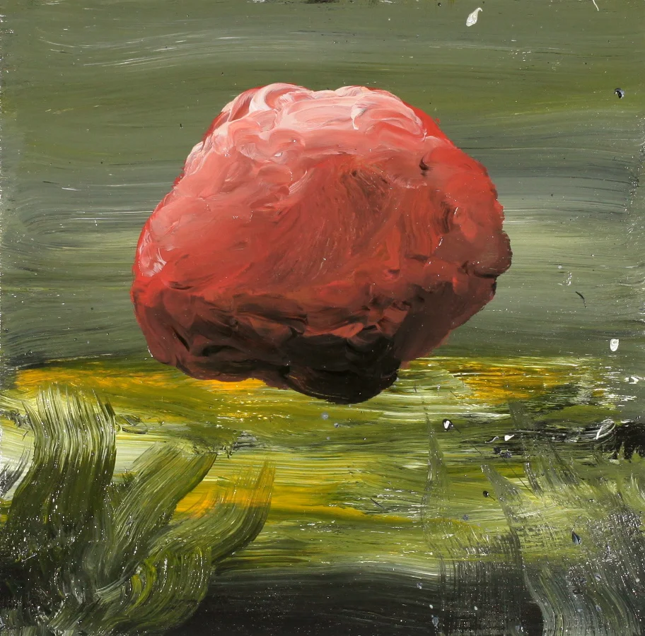 'Visit' 30cm x 30cm Mixed media on board